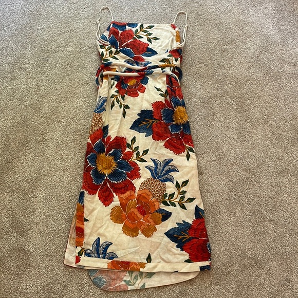 FARM Rio Pineapple Flowers Midi Dress, sz S - Picture 10 of 16